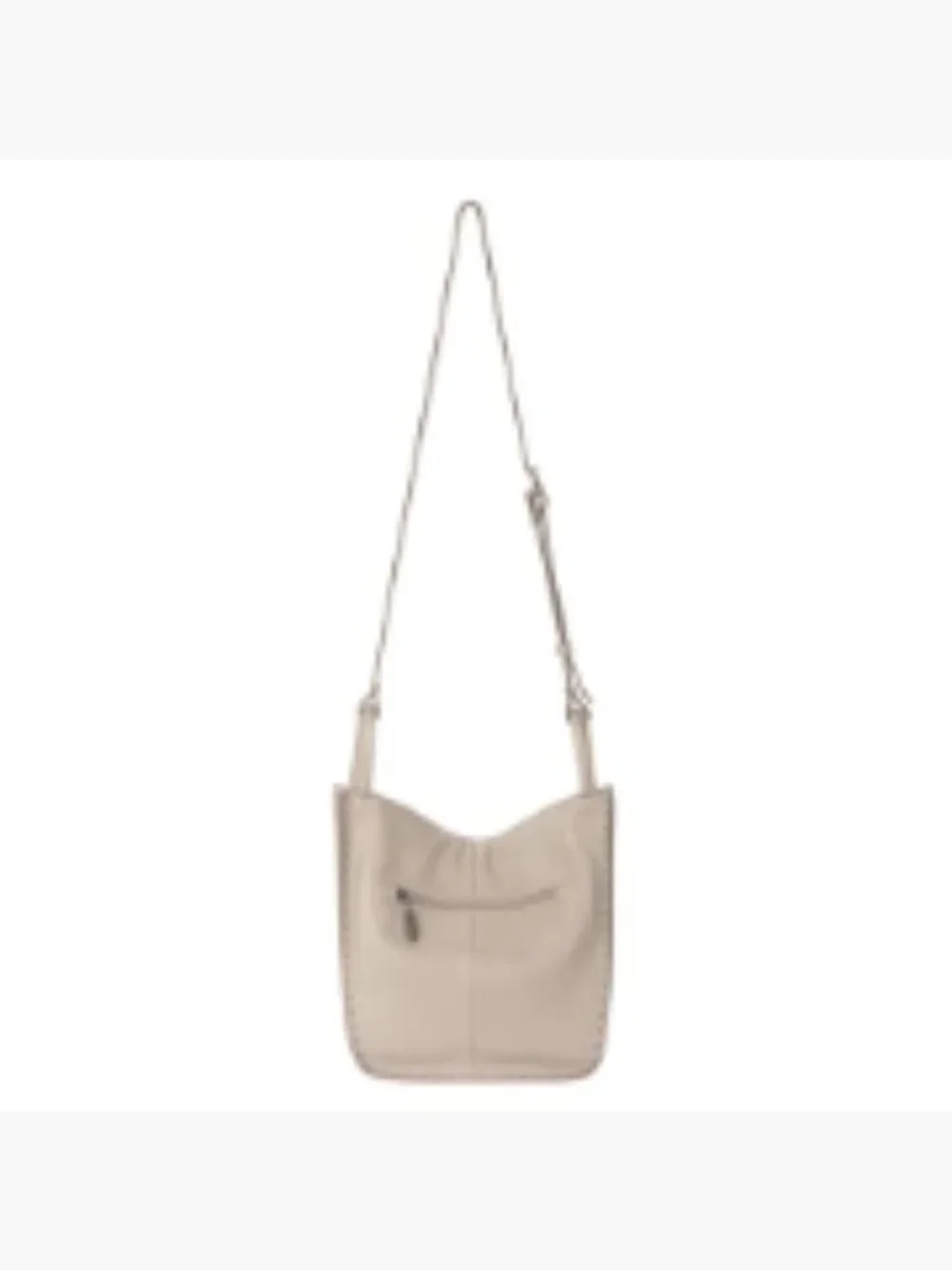 Leather Crossbody Bag - Adjustable Strap, Zip Pockets